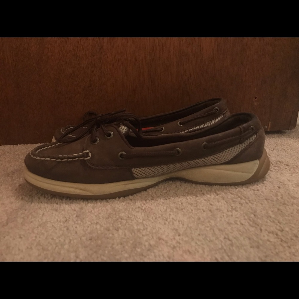 Women’s 9.5 Dark Brown Leather Sperry’s